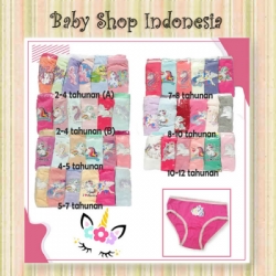 D136 Celana Dalam Anak Import Celana Dalam Anak Karakter Unicorn  large